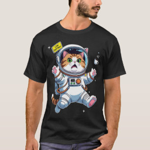 Astronaut kat in de problemen t-shirt