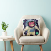 Astronaut Kat kleurrijk Kussen (Stoel)