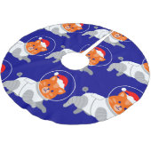 Astronaut kat lelijke kerstman kerstboom rok (Gekanteld)