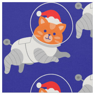 Astronaut kat lelijke kerstman stof