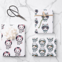 Astronaut katten in de ruimte met vrienden Schatti