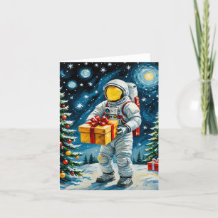 Astronaut Kerstviering Feestdagen Kaart