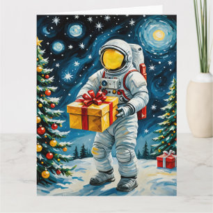 Astronaut Kerstviering Kaart