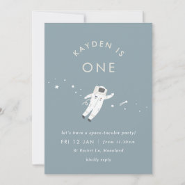 Astronaut Kinder Ruimte Verjaardagsfeestje Uitnodi Kaart