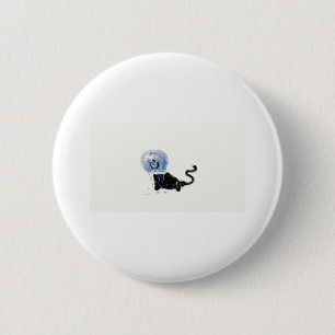 astronaut kitteh ronde button 5,7 cm