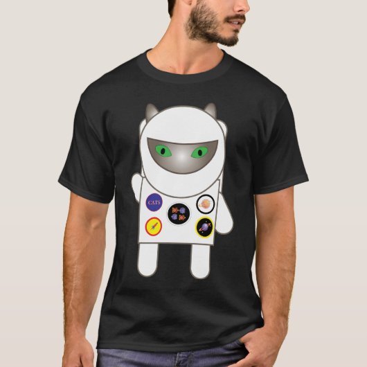 Astronaut Kitty Cat T-shirt (Voorkant)