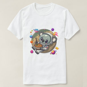 Astronaut Koala Ramen in de ruimte: UFO-avonturen T-shirt