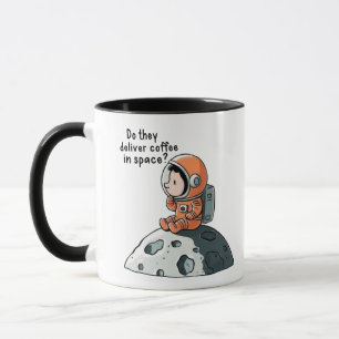 ASTRONAUT KOFFIE IN DE RUIMTE MOK
