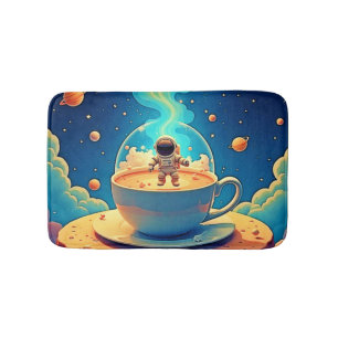 Astronaut Koffie Ruimte Kunst Badmat