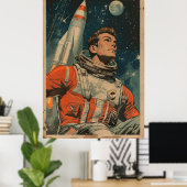 Astronaut Kunst Astronaut Galerij Kunst Kunst As Poster (Thuiskantoor)