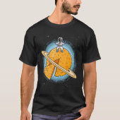 Astronaut landt op planetkaasruimte Galaxy Co T-shirt (Voorkant)