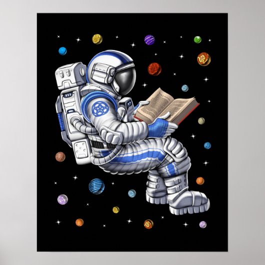 Astronaut Leesboek Poster (Voorkant)