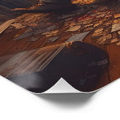 Astronaut leest boek perfect poster (Hoek)