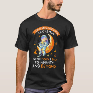 Astronaut Leukemie Bewustheid houdt van iemand met T-shirt