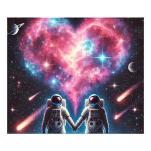 Astronaut liefde foto afdrukken afdruk