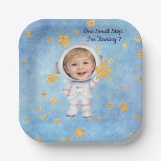 Astronaut Little Star Verjaardagsbord Papieren Bordje