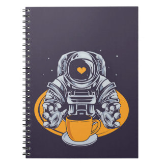 Astronaut Love Coffee Notitieboek