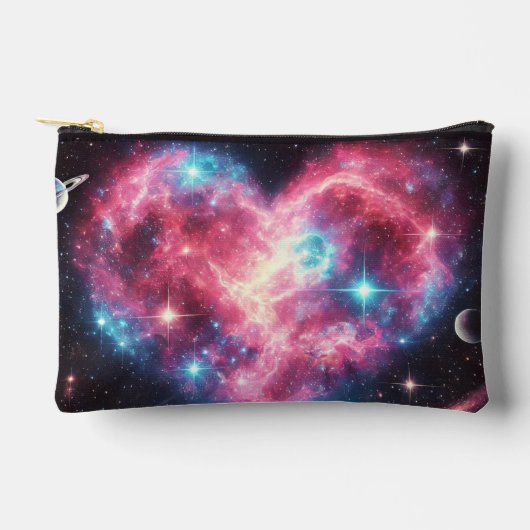 Astronaut Love Nebula Zipper Pouch Etui (Voorkant)