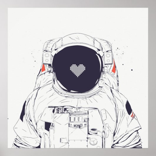 Astronaut love poster (Voorkant)