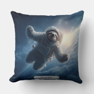 Astronaut Luiaard Ruimte Surrealistisch Dier Perso Kussen