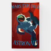 Astronaut Mars Verkenner Ruimte Reis Vakantie Spandoek (Verticaal)