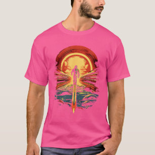Astronaut Mercury Rocket Space Planet Science Aste T-shirt