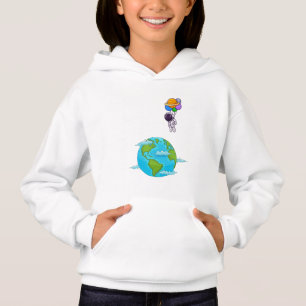 astronaut met ballonnen landing aarde