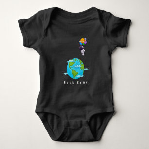 astronaut met ballonnen landing aarde romper