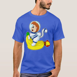 Astronaut met bananenaap t-shirt