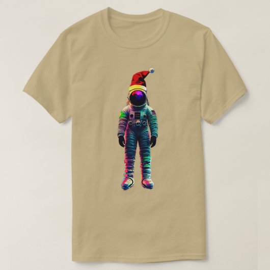 Astronaut met Kerst Pet T-shirt (Design voorkant)