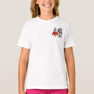Astronaut met Raket Cartoon Ruimte Kunst T-shirt