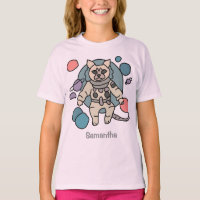 Astronaut minimalistische kat in de ruimte | Grapp