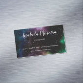 Astronaut Modern Creative Galaxy Thlek Space Dark Magnetisch Visitekaartje (Voorbeeld)