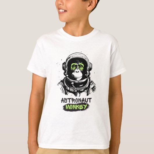 Astronaut Monkey Kind T-shirt (Voorkant)