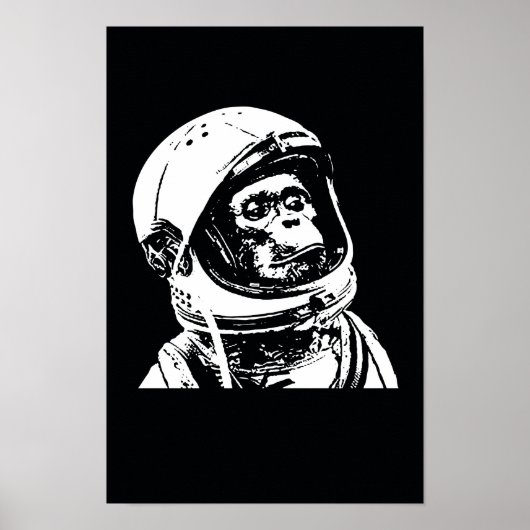 Astronaut Monkey Poster (Voorkant)