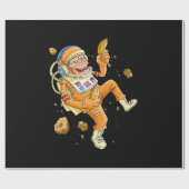 Astronaut Monkey Space Cadeaupapier (Vlak)