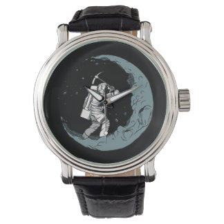 Astronaut Moon Digger Horloge