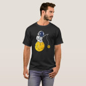 Astronaut Moon Fishing BTC Crypto Cryptocurrency B T-shirt (Voorkant volledig)