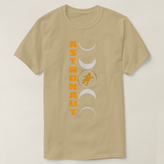 Astronaut Moon Phases T-Shirt (Design devant)