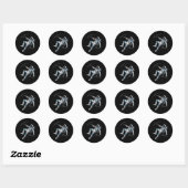 Astronaut Muay Thai Boxing Karate Kickboxing Marti Ronde Sticker (Vel)