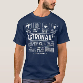 Astronaut Multitasking Beer Coffee Problem Solving T-shirt