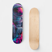 Astronaut Neon Graffiti Art – Limited Edition Skateboard (Voorkant)
