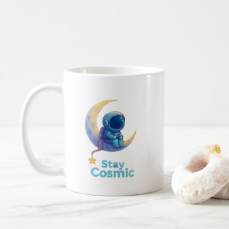 Astronaut on Moon Mug – Stay Cosmic Space Gift Koffiemok