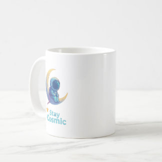 Astronaut on Moon Mug – Stay Cosmic Space Gift Koffiemok