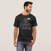Astronaut on Moon Transgender Flag Trans Pride Fla T-shirt (Voorkant volledig)
