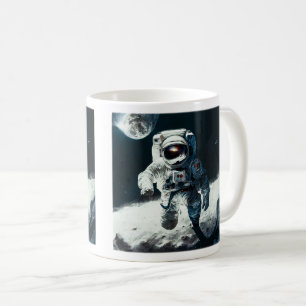Astronaut on the Moon Classic Mok, 11 oz Koffiemok
