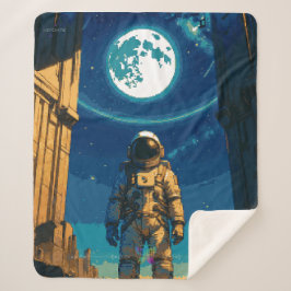 Astronaut onder de Hemelse Poort Premium Sherpa Deken