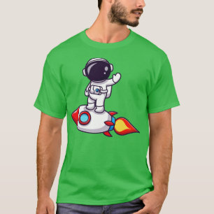 Astronaut op Cartoon T-shirt