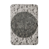 Astronaut op de Moon Space Black & Grey Badmat (Voorkant Verticaal)