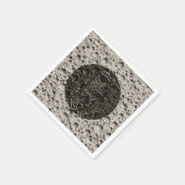 Astronaut op de Moon Space Black & Grey Servet (Hoek)